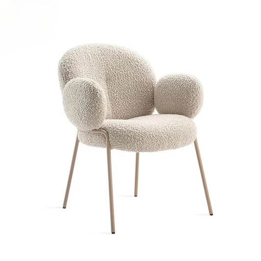 Teddy Fabric Stuhl Esszimm Boucle Dining Chairs