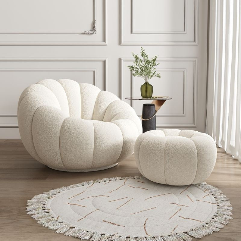 Alinda Reclining Lazy Sofa Comfortable Chair Single Cream